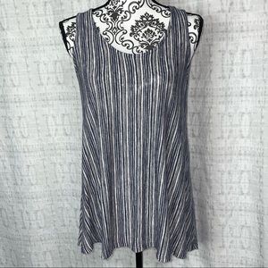 W5 Sleeveless Striped Light Weight Tank Top Size Medium